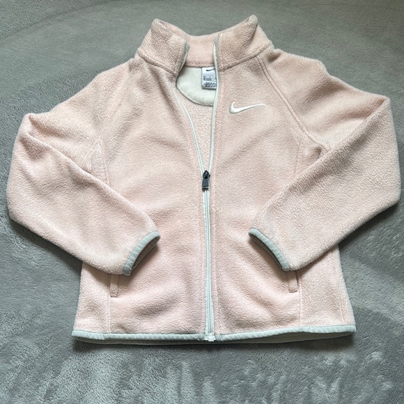 Nike Pink Fleece Jacket with Mock Neck - Picture 1 of 4